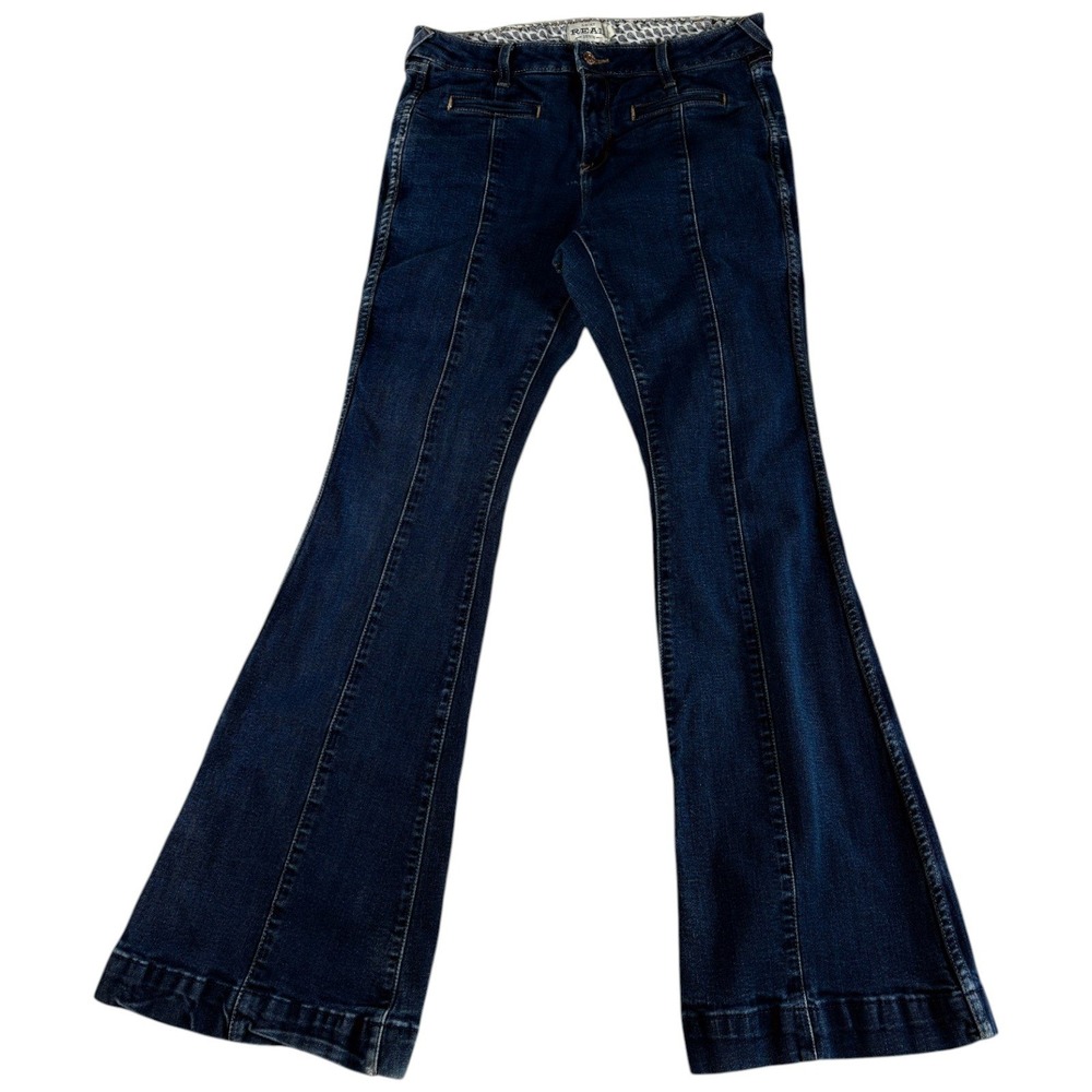 Ariat R.E.A.L. Flared Jeans Womens 32L Blue Denim Dark Wash Western Western Wear